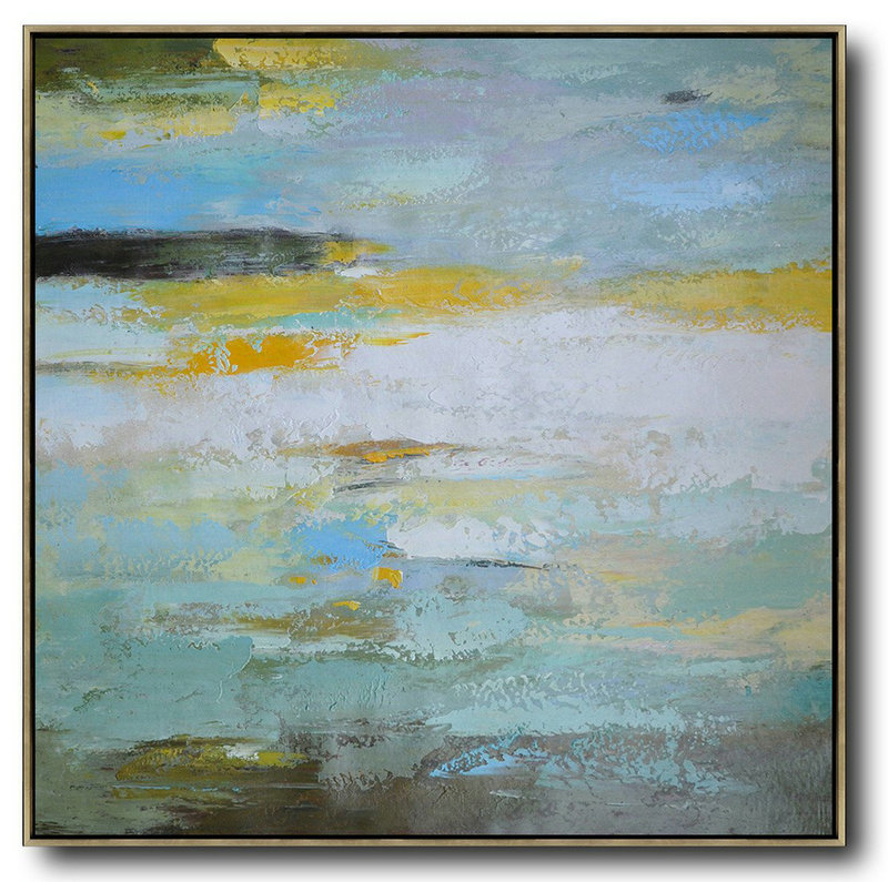 Huge Abstract Painting On Canvas,Oversized Contemporary Art,Xl Large Canvas Art,White,Green,Yellow.etc